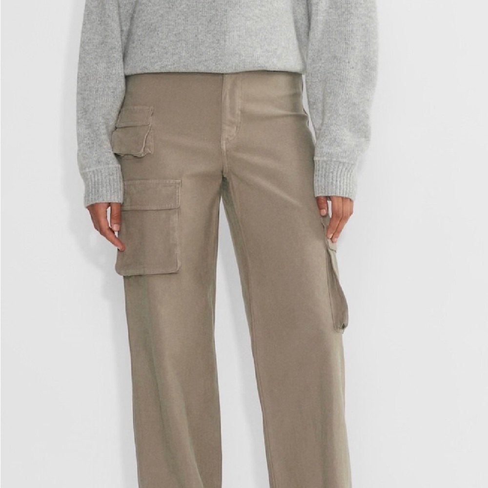 Aritzia Tan Straight Leg Cargo